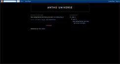 Desktop Screenshot of antho-universe.blogspot.com