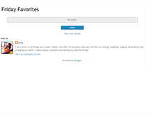 Tablet Screenshot of fridayfavorites.blogspot.com