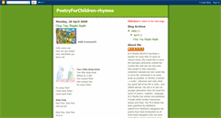 Desktop Screenshot of poetryforchildren-rhymes.blogspot.com