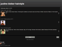 Tablet Screenshot of justinebieberhairstyle.blogspot.com