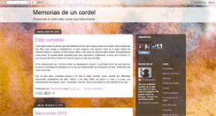 Desktop Screenshot of memoriasdeuncordel.blogspot.com