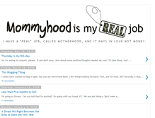 Tablet Screenshot of mommyhoodismyrealjob.blogspot.com