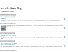 Tablet Screenshot of mathproblemsblog.blogspot.com