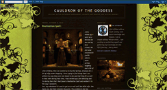 Desktop Screenshot of cauldronofthegoddess.blogspot.com