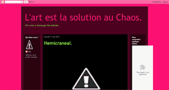 Desktop Screenshot of lart-est-la-solution-au-chaos.blogspot.com