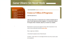 Desktop Screenshot of ganar-dinero-sin-hacer-nada.blogspot.com