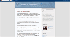 Desktop Screenshot of comingtoknowchrist.blogspot.com