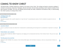 Tablet Screenshot of comingtoknowchrist.blogspot.com