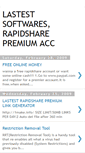 Mobile Screenshot of lastestsoftwaresrapidsharepremiumacc.blogspot.com