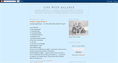 Desktop Screenshot of lifewithbalance.blogspot.com