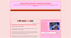 Desktop Screenshot of cheap-disneyland-vacation-packages.blogspot.com