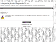 Tablet Screenshot of interpretacaodelinguadesinais.blogspot.com