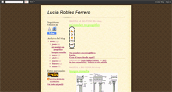 Desktop Screenshot of luciaroblesferrero.blogspot.com