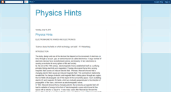 Desktop Screenshot of hints4physics.blogspot.com