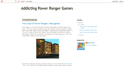 Desktop Screenshot of addictingpowerrangergames.blogspot.com