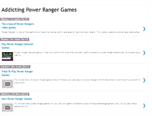 Tablet Screenshot of addictingpowerrangergames.blogspot.com