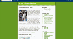 Desktop Screenshot of africanvoicesandvisions.blogspot.com