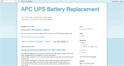 Desktop Screenshot of apc-ups-battery.blogspot.com