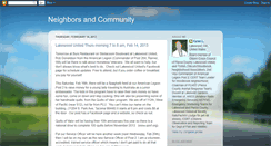 Desktop Screenshot of neighborcommunity.blogspot.com