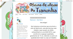 Desktop Screenshot of oficinadeideiasdatianinha.blogspot.com