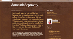 Desktop Screenshot of domesticdepravity.blogspot.com