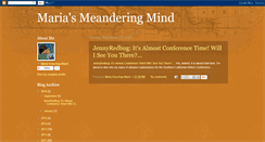 Desktop Screenshot of mariasmeanderingmind.blogspot.com