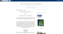 Desktop Screenshot of blink-and-youll-miss-it.blogspot.com