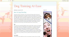 Desktop Screenshot of dogtrainingatease.blogspot.com