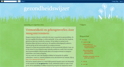 Desktop Screenshot of gezondheidswijzer.blogspot.com