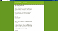 Desktop Screenshot of aloeverauses.blogspot.com