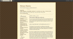 Desktop Screenshot of dietarydiaries.blogspot.com