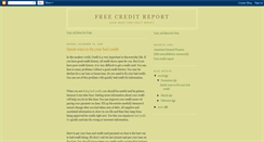 Desktop Screenshot of freecreditreportz.blogspot.com