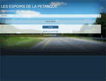 Tablet Screenshot of espoirs-petanque.blogspot.com