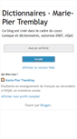 Mobile Screenshot of dictionnairesmarie-piertremblay.blogspot.com
