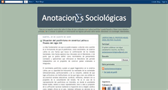 Desktop Screenshot of anotacionessociologicas.blogspot.com