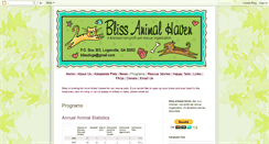 Desktop Screenshot of blissanimalhavenprograms.blogspot.com