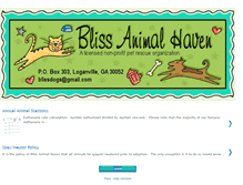 Tablet Screenshot of blissanimalhavenprograms.blogspot.com