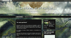 Desktop Screenshot of loprimeroesminombre.blogspot.com