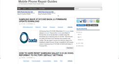 Desktop Screenshot of mobilephonerepairguides.blogspot.com