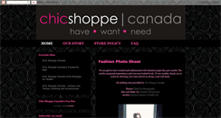 Desktop Screenshot of chicshoppecanada.blogspot.com