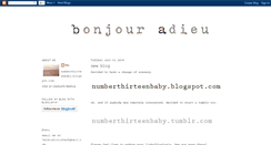 Desktop Screenshot of bonjouradieu.blogspot.com