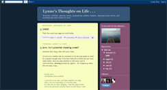 Desktop Screenshot of lynnesthoughtsonlife.blogspot.com