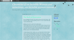 Desktop Screenshot of chroniclesoftheinvisiblewoman.blogspot.com