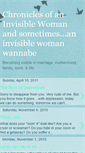 Mobile Screenshot of chroniclesoftheinvisiblewoman.blogspot.com