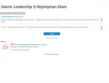 Tablet Screenshot of islamicleadershipkepimpinanislam.blogspot.com
