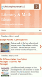 Mobile Screenshot of literacymathideas.blogspot.com