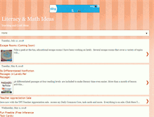 Tablet Screenshot of literacymathideas.blogspot.com