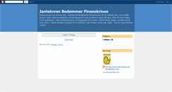 Desktop Screenshot of jantelovenbedmmerfinanskrisen.blogspot.com