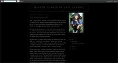 Desktop Screenshot of haydenturnerprivatesafaris.blogspot.com
