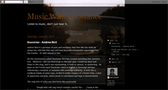 Desktop Screenshot of musicwithsubstance.blogspot.com
